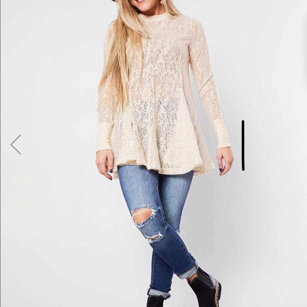 NWT Free People coffee in the morning tunic top